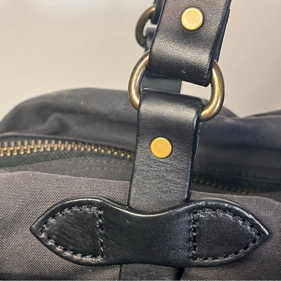 Filson 48hr Tin Cloth Duffel Bag Trolly Strap Bridle Leather Timeless Unisex - Picture 7 of 16